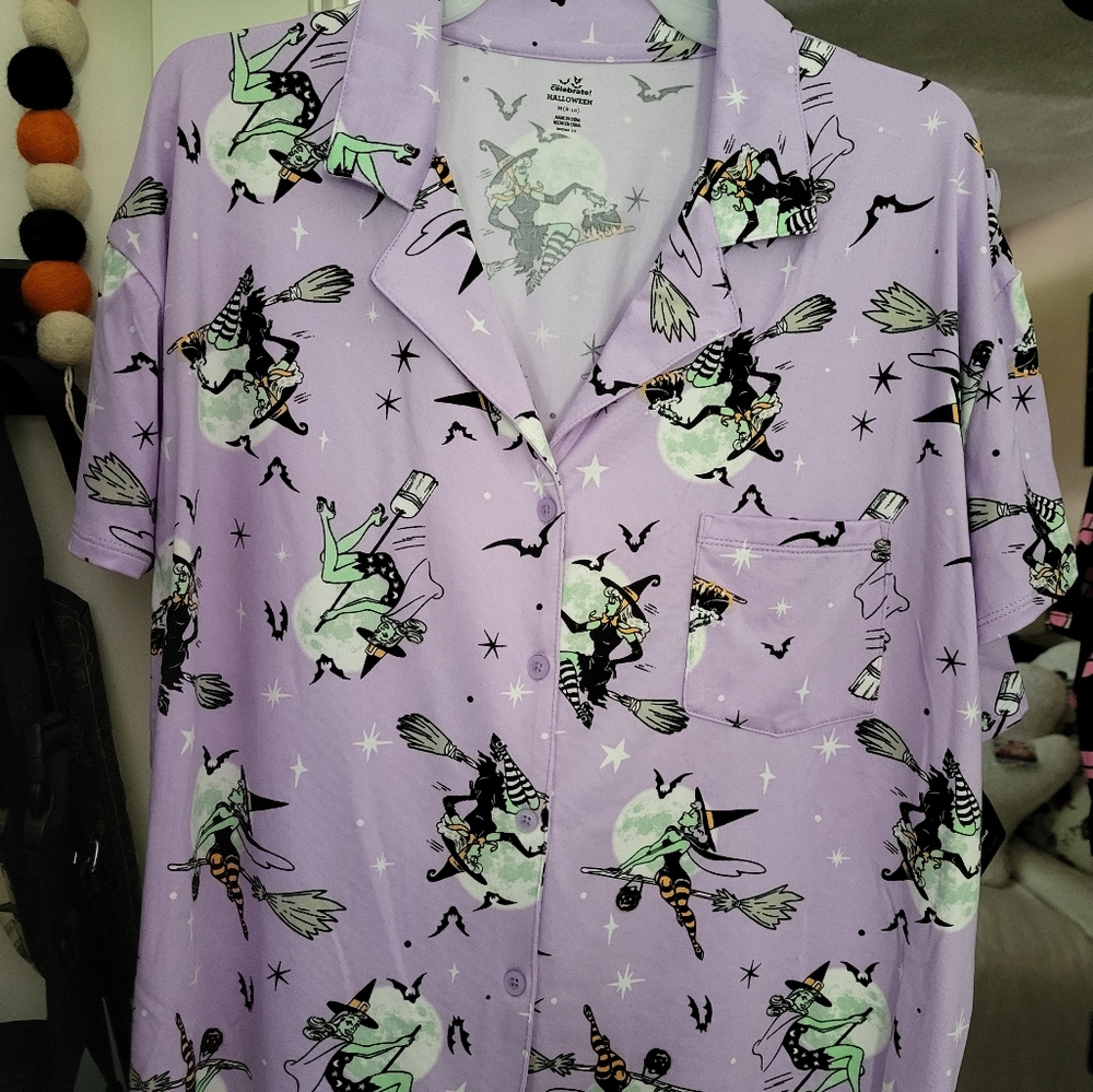 SOLD Way To Celebrate Halloween witch pajamas Medium NWT